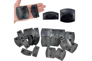 honigo 20pcs 54x9mm Black Replacement Bed Slat Plastic Centre Caps or End Caps Holders for Holding Securing Wooden Slats Bed Base,Width 54mm x Height 9 mm (10pcs End Caps and 10pcs Centre Caps)