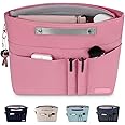 HyFanStr Purse Organizer Insert for Handbags,Tote Bag Organizer Insert Zipper Bag for Women, Handbag Organizer Inside Liner with 15 Pockets