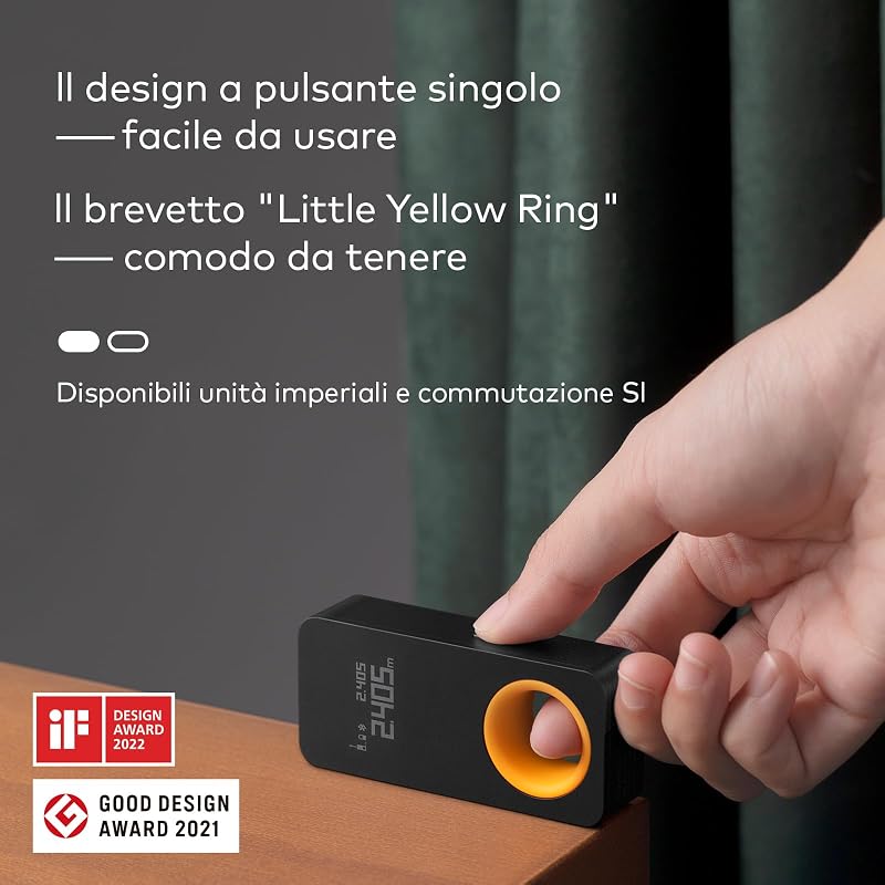 Metro Laser, 30m Misuratore Laser Distanza Mini, Regalo Uomo Gadget