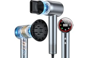 Hair Dryer,160000 RPM High Speed Blow Dryer with 200 Million Negative Ionic, Low Noise Thermo-Control Professional Hair Dryer