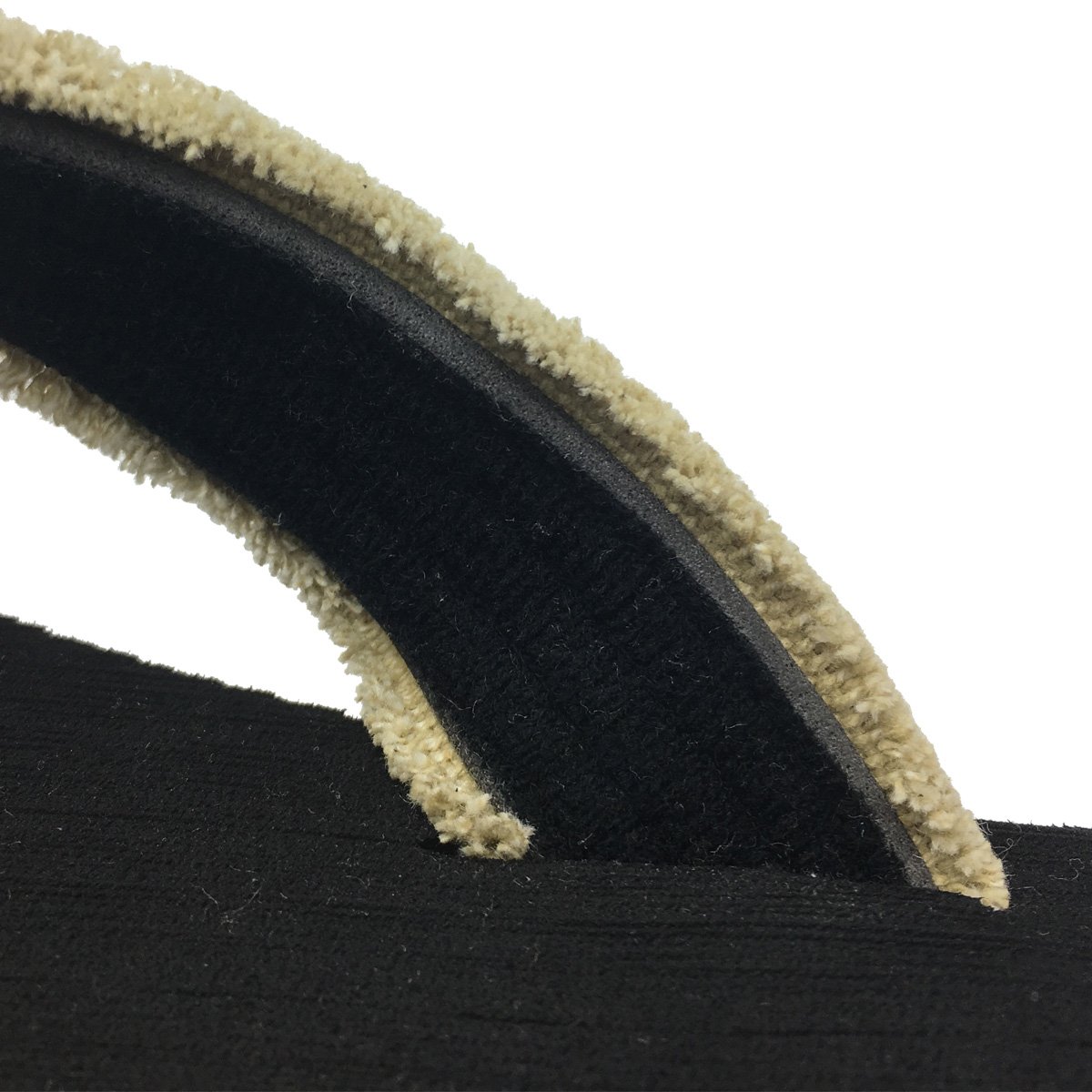 URBANFIND Men\' Retro Frayed Fabric Thongs Flat Slide On Slippers Black, 12 D(M) US