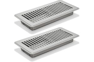 4" x 10" Floor Register Heavy Duty Steel Floor Air Vent Cover with Adjustable Airflow for Home Floor 2 Pack