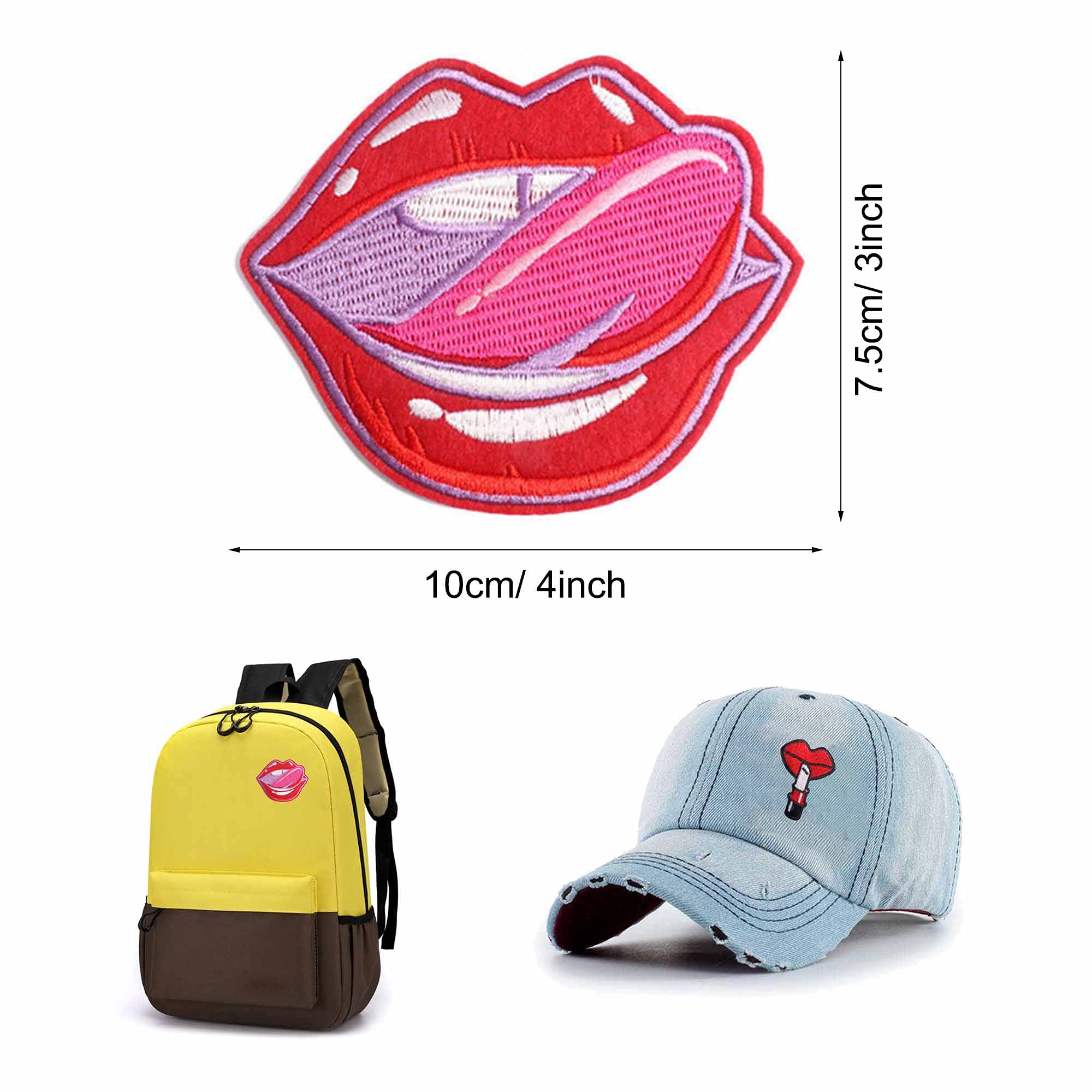 Toppa Termoadesiva Best Baby 'Bocca Bacio': Ricamo 7,9 X 7 Cm Per Abbigliamento E Accessori - 2