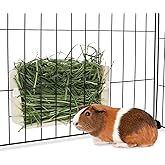 Hypeety Rabbit Hay Feeder Automatic Hay Rack for Guinea Pigs, White | Durable plastic holder, easy to fill, reduces hay waste, for rabbits/guinea pigs/chinchillas/small animals, cage accessories