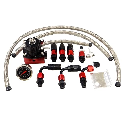 EFI Fuel Pressure Regulator Universal Adjustable Kit – 0-100psi Gauge ...