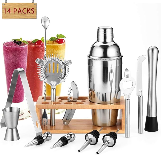 Cocktail Making Set, Cocktail shakers Stainless Steel Bartender Kit