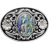YOQUCOL Vintage American Western Cowboy Turquoise,Stone Belt Buckle for Men