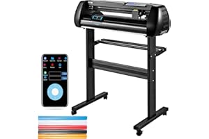 VEVOR Vinyl Cutter, 28inch Vinyl Cutter Plotter with Stand, Adjustable Speed Force for Sign Making Vinyl Plotter, SignMaster Software Vinyl Tape Tools Vinyl Printer Available with COM/USB/Bluetooth
