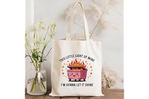 Funny Canvas Tote Bag Grocery Shoulder Bag for Women, Multicolor G, Large