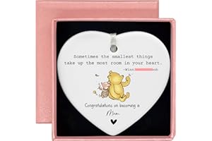 ZVMIS First Time Mom Gift-New Mom Gift-Promoted to Mother-Baby Present Shower-Pregnancy Announcement Present,Baby Reveal Idea Sometimes The Smallest Things-Heart Shaped Ornament