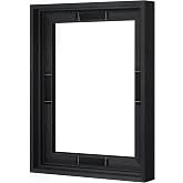 Abtgt Canvas Floating 8x10 Frame with 0.9" Deep, Black, With Adhesive | Hangs Vertical or Horizontal Wall, Art Frame for Canvas Paintings Prints Oil Painting Diamond Decor, 1 Pack.