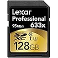 Lexar Professional 633x 128GB SDXC UHS-I/U3 Card (Up to 95MB/s Read) w/Image Rescue 5 Software - LSD128CBNL633