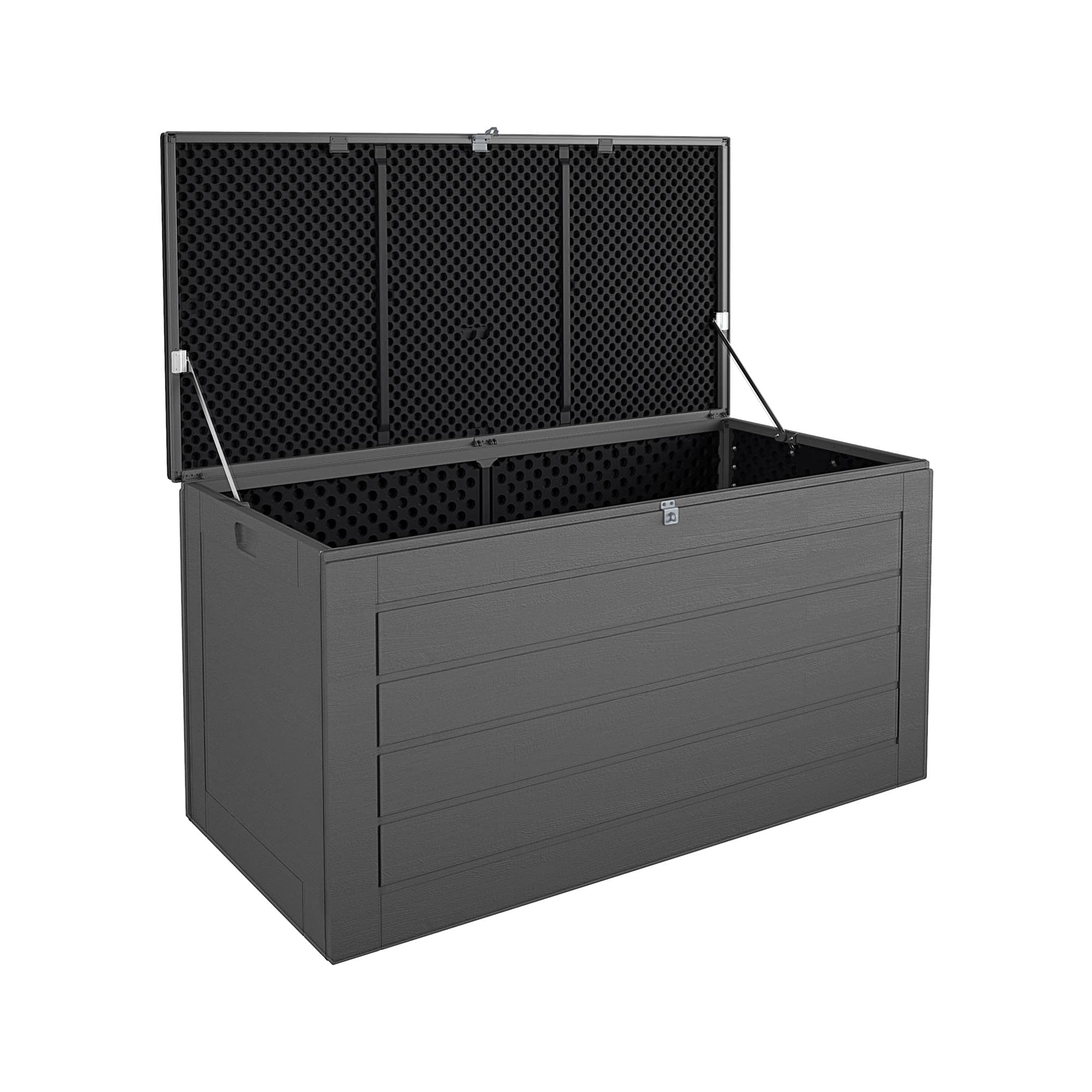 Photo 1 of Cosco Outdoor Living 88180BGY1E Cosco Outdoor Patio Storage, Extra Large, 180 Gallons, Charcoal Deck Box, Black/Gray