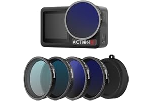 SmallRig ND Filter Kit for DJI Osmo Action 5 Pro/Action 4, 5 Pack CPL FS ND8 ND16 ND32 Snap-On Polarizing Neutral Density Fil