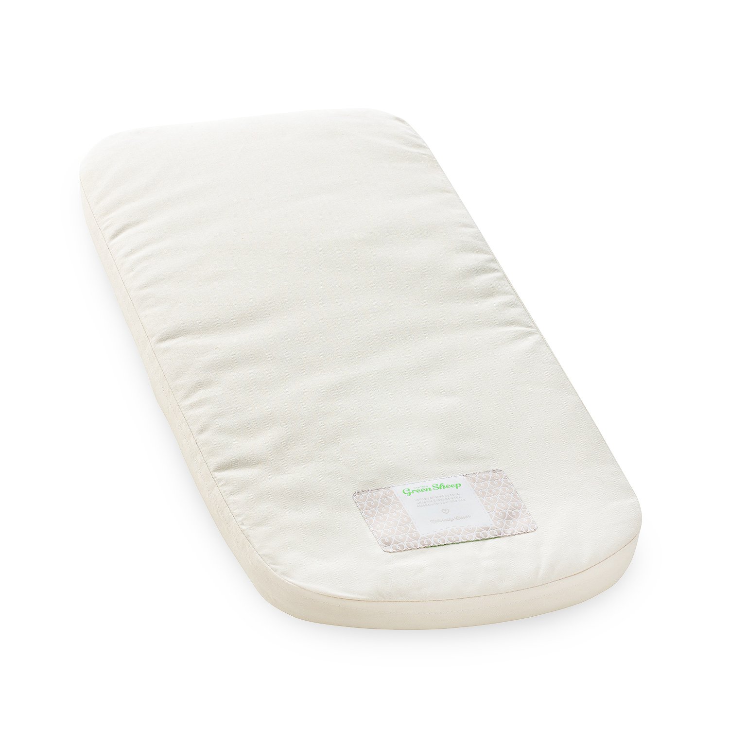 The Little Green Sheep Natural Carrycot Mattress, Breathable Baby Mattress for Birth to 6 Months, to fit iCandy Strawberry Only, 30x67.5cm