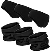 BBTO 6 Pieces Fleece Ear Warmers Headband Winter Neck Gaiter