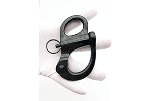 QIANJIEER Stainless-Steel Quick Release Shackle - Fixed Bail Snap Shackle,Ideal Connector for Sail Boats, Helicopters, Mountaineering, Rock Climbing, Swings, Pet Chains, etc.