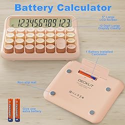Mechanical Calculator 12 Digit Extra Large 5-Inch