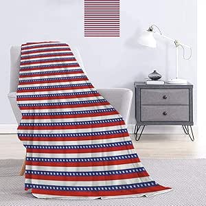 4th of July American Flag Round Beach Towel Blanket with ...