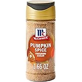 McCormick Finishing Sugar, Pumpkin Spice, Limited Edition, Sweet Blend of Warm Pumpkin Spices, The Perfect Finish for Cookies, Muffins, Pancakes, Bread, and More, 3.66 oz
