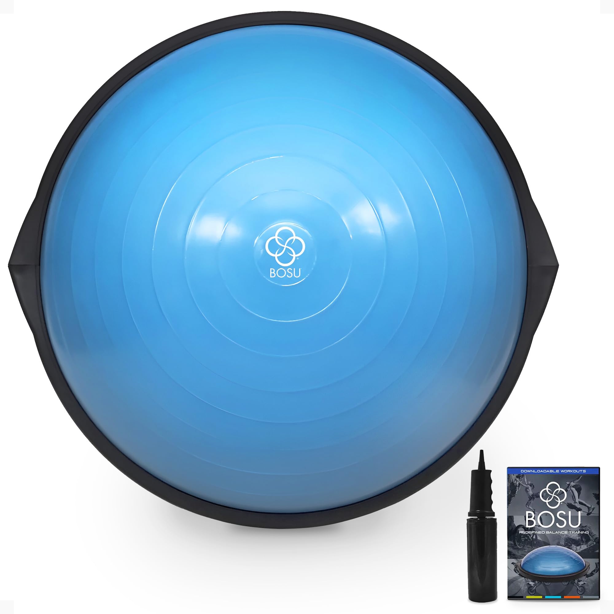 Photo 1 of ***************MISSING THE PUMP****************
Bosu Balance Ball Exercise Trainer, Home Gym Equipment w/ Pump, 26", Blue - Inflatable Fitness Platform for Strength Training, Standing, Balancing, and Core Workout