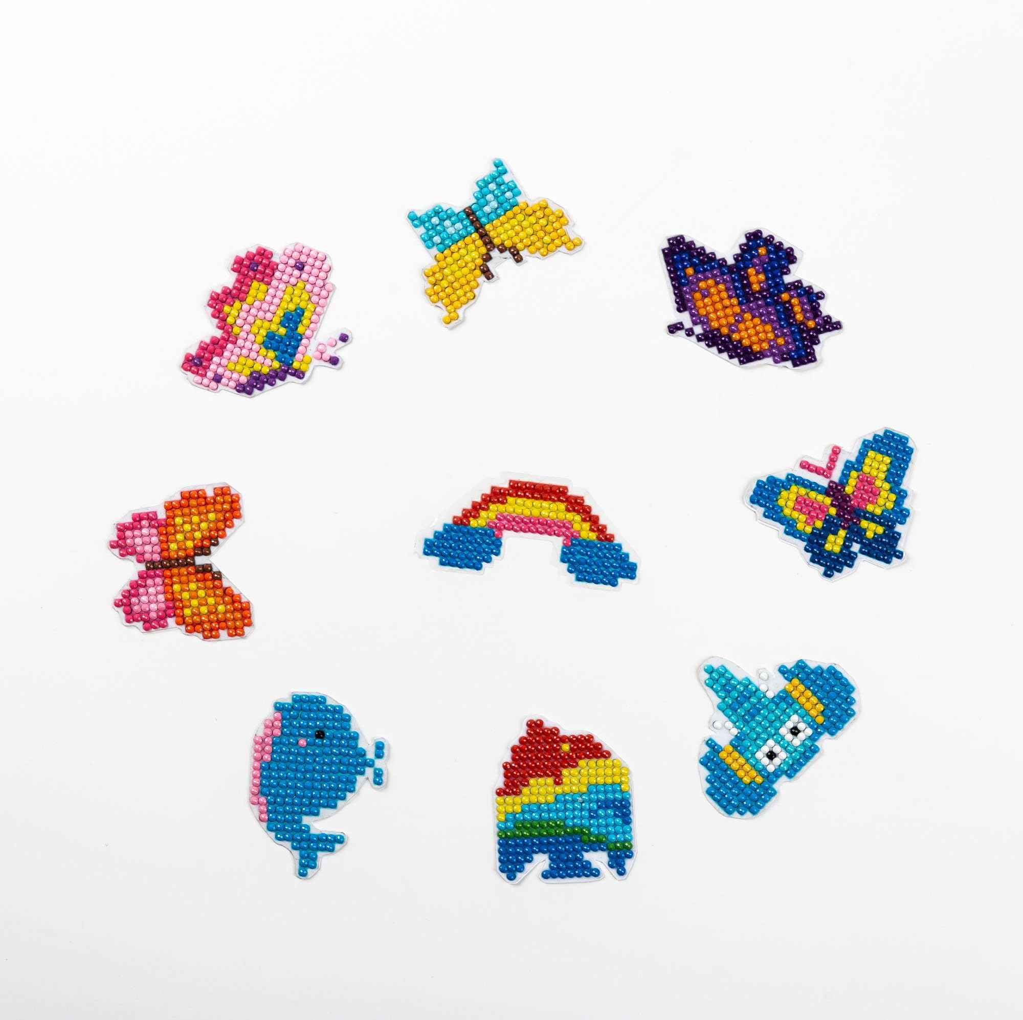 Diamond Painting Kits for Kids, 5D Diamond Painting Arts and Crafts Kits Embroidery Cross Stitch for Home Decor Craft ( 9pcs/set)