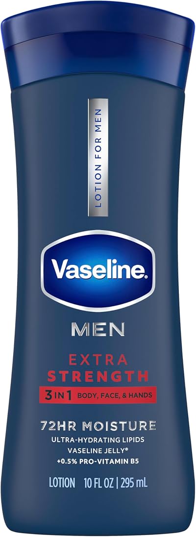 Vaseline Men Extra Strength Lotion 295ml for Very Dry Skin