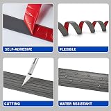 Zayejod 2M Self Adhesive PVC Floor Transition Strip Dark Grey Wood Grain view 3