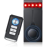108dB Car Alarm System, Vehicle Anti-Theft Vibration Sensor Alarm & Red Light, Wireless Remote Anti Theft Car Device with Mag