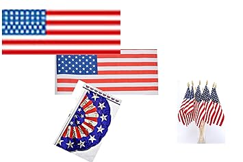 Amazon Com Usa 2 X Flag Banners 12 X 12 Flag Bunting Banner
