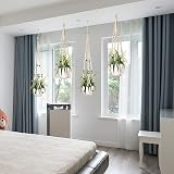 Augshy Macrame Plant Hanger 2 Pack 35" White Indoor Decorative Holder view 7