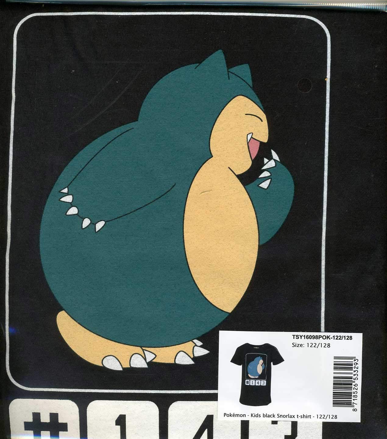 Pokemon Kids Black Snorlax T Shirt Bambino 146 152cm Amazon Com Music