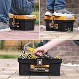 TOUGH MASTER Tool Box Professional Heavy Duty 16in Portable Black Yellow view 7