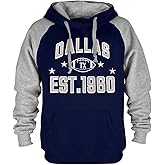 CLORPEAK Mens City Football Fully Embroidery Soft Classic Pullover Sweatshirt Hoodie