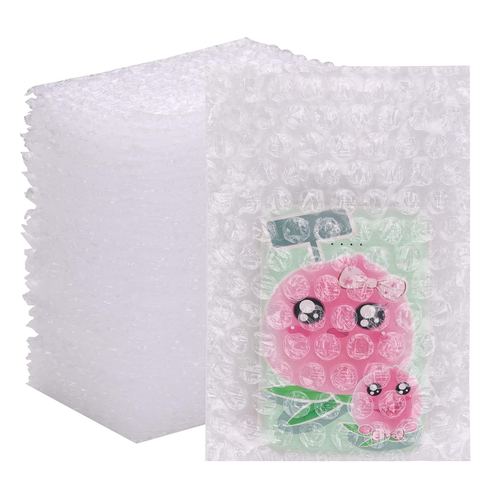 Photo 1 of 200Pack Bubble Out Bags Pouches 4"x 6" Bubble Pouches Cushioning Packaging Bags, Double Walled Cushioning Bags Thickening Shockproof Foam Bags for Moving, Shipping, and Storage