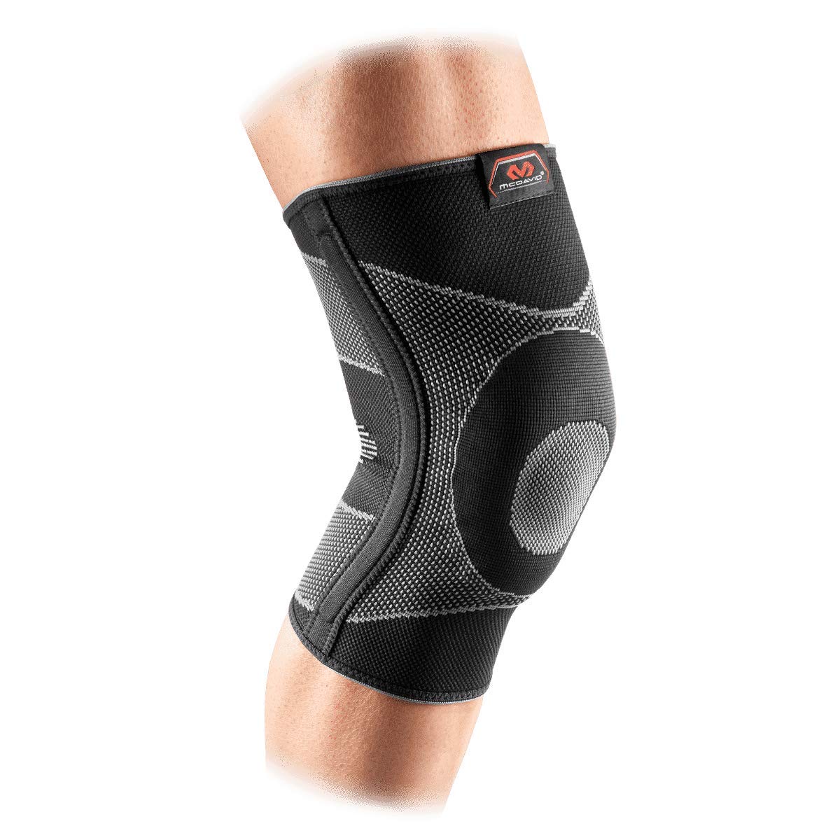 Photo 1 of McDavid Elastic Compression Knee Sleeve with Gel Pad. 4-Way Elastic Brace with Strays. for Stability, Recovery, Injury, Walking, Running Pain. Left and Right Leg. Patella Support.