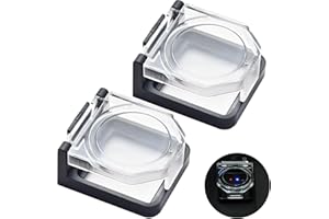 ZGSZJHF 2 Pcs Power Push Button Switch Cover 39 * 34mm, Waterproof and Collision Resistant, Dustproof Safety Protector for 25 * 25mm Hole Computer PC Latching