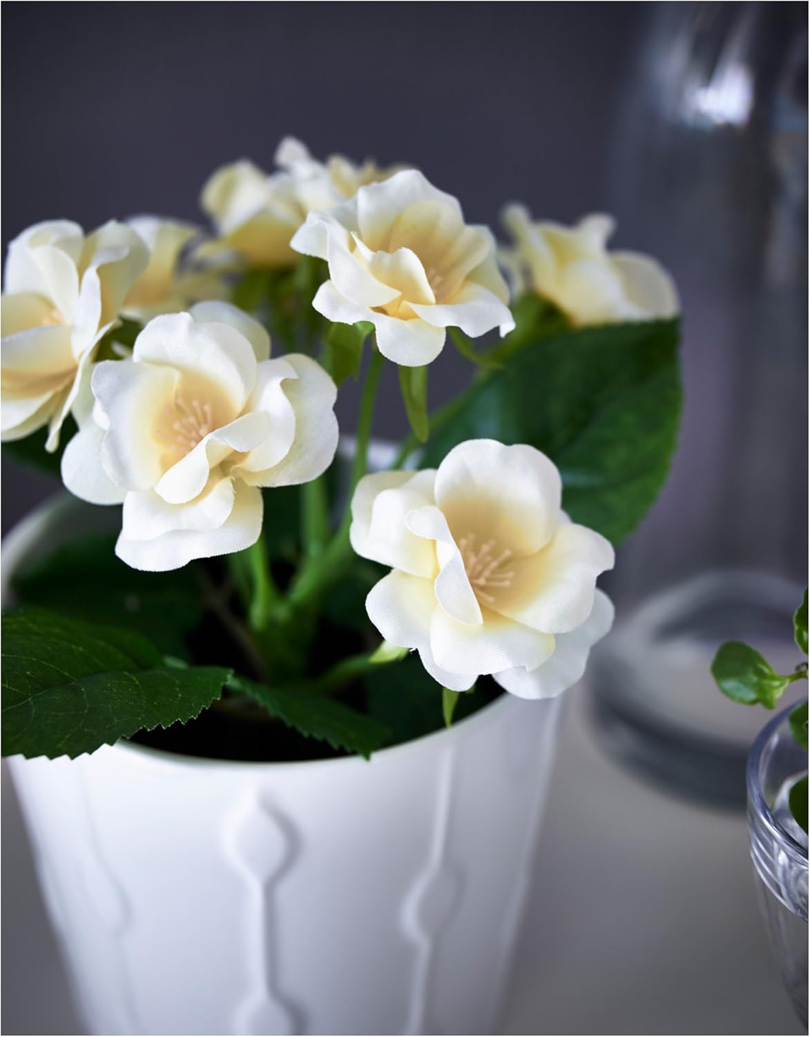 Amazon Com Ikea Fejka Artificial Potted Plant Small Yellow Rose Plant 7 Tall 3 1 2 Pot Diameter Home Kitchen