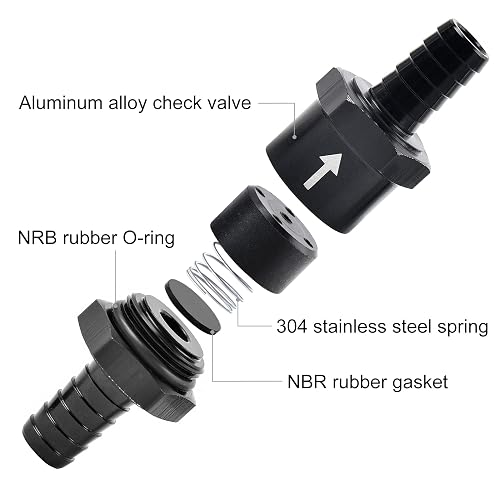 OXCAN 3/8 10mm Fuel Check Valve One Way Inline Non Return