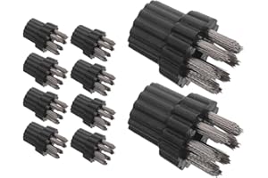 NIYANGLE 10pcs Steam Cleaner Brush Attachment Set Steel Wire Bristles, Hard Bristle Replacement Heads for