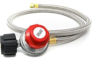 Gas One 2113 0-20PSI Propane Regulator with Hose 4 ft