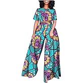 Private Black African Suits for Women Short Sleeve Crop Top and Pants 2 Piece Set Outfits Dashiki Plus Size Casual Tracksuit