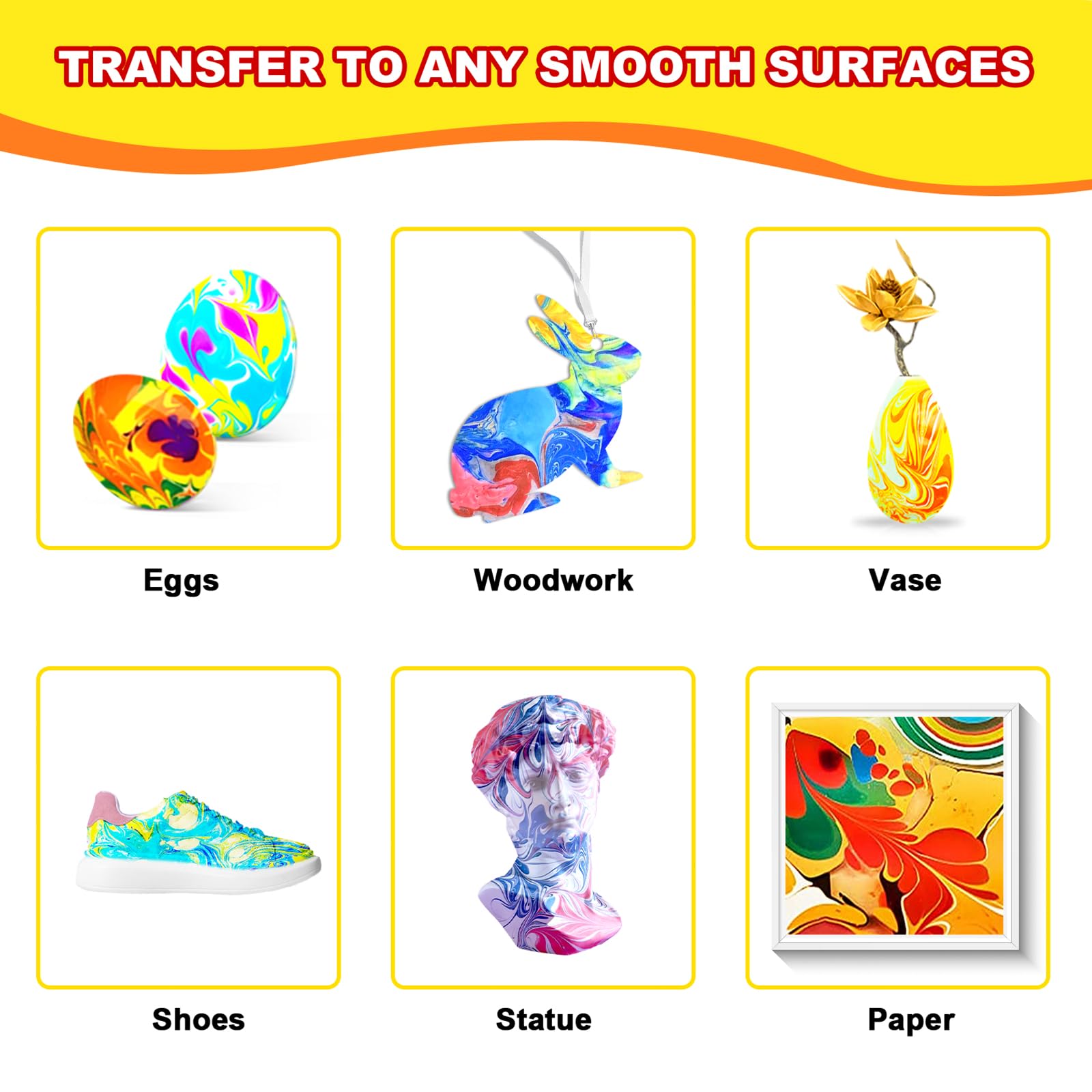 Water Marbling Paint Kit, Arts and Crafts For Kids,Birthday Gifts for Girls Boys 3+Years Old, Toys For Ages 8-13 5-7 3-6, Art Supplies for Kids