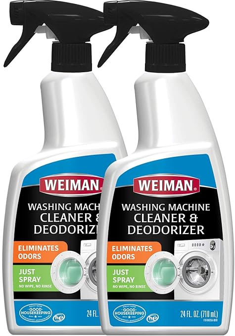 Weiman Washing Machine Cleaner -24 Ounce 2 Pack - High Efficiency HE Compatible for Samsung LG Top Loader Front Loader Cleans and Deodorizes