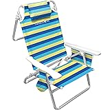 Caribbean Joe Folding Beach Chair, 5 Position