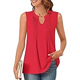 Bestbee Women's Tank Tops Dressy Casual 2025 Summer Blouses Business Shirts V Neck Sleeveless Tunic Tops