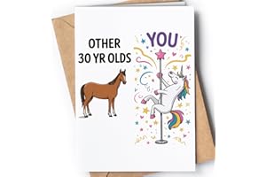 30th Birthday Card for her, him - Funny 30th Birthday Card for Daughter, Sister or Friend - Happy Bday Cards for Woman, Wife 