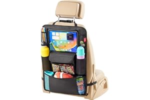 Helteko Car Seat Organizer, Ultra Version Kids Backseat Car Organizers and Storage, Waterproof Back Seat Protector Kick Mats 
