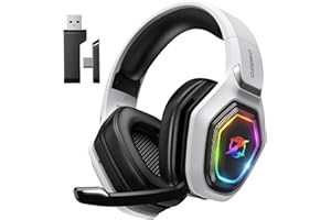 Ozeino 2.4GHz Wireless Gaming Headset for PC, Ps5, Ps4 - Lossless Audio USB & Type-C Ultra Stable Gaming Headphones with Flip Microphone, 40-Hr Battery Gamer Headset for Switch, Laptop, Mobile, Mac