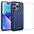 Battery Case for iPhone 14 Pro (6.1 Inch), [2024 Upgraded] Ultra-Slim 7200mAh Portable Extended Charger Case Cover Rechargeable Battery Pack for iPhone 14Pro Charging Case (Blue)